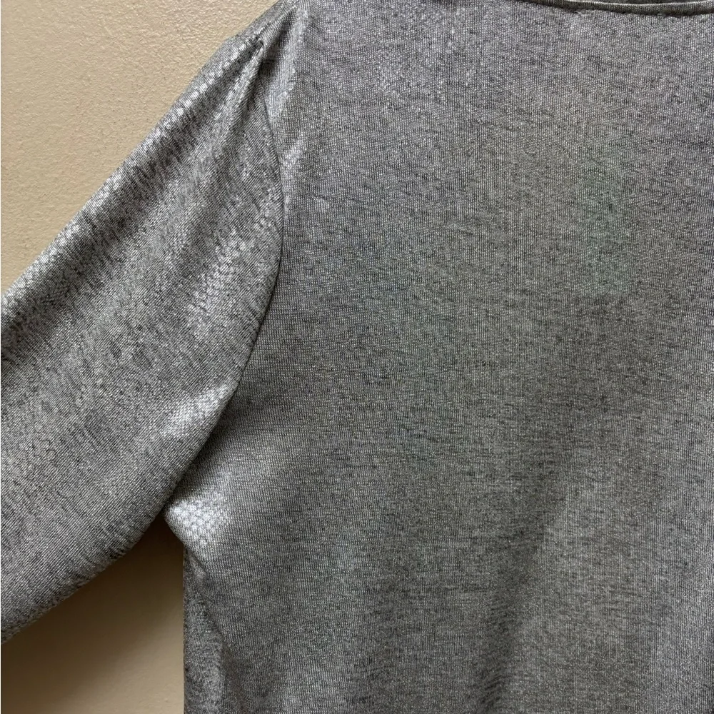 Calvin Klein glittery silver open cardigan - Picture 4 of 4